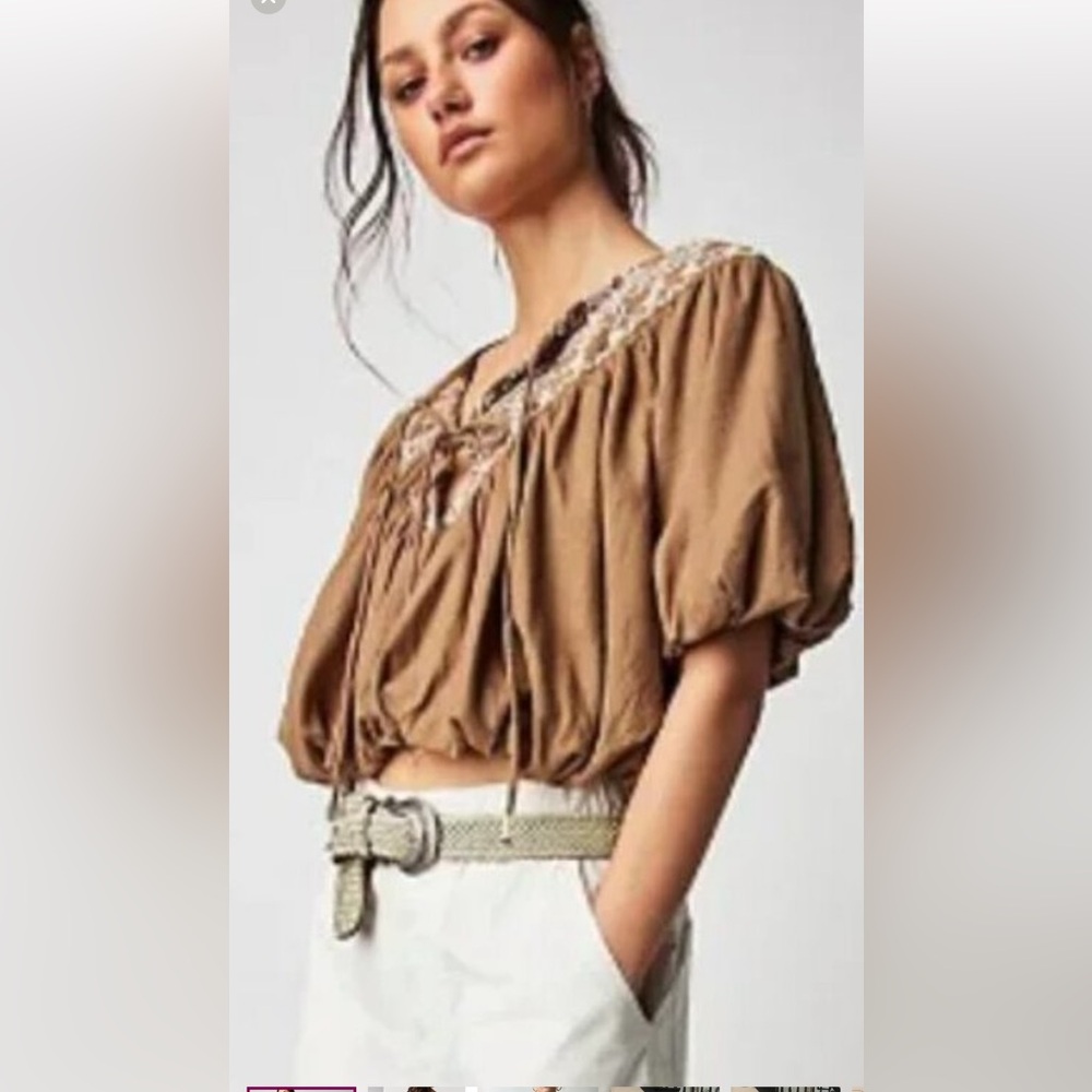 FREE PEOPLE JONI EMBROIDERED TOP NWOT sz XL
